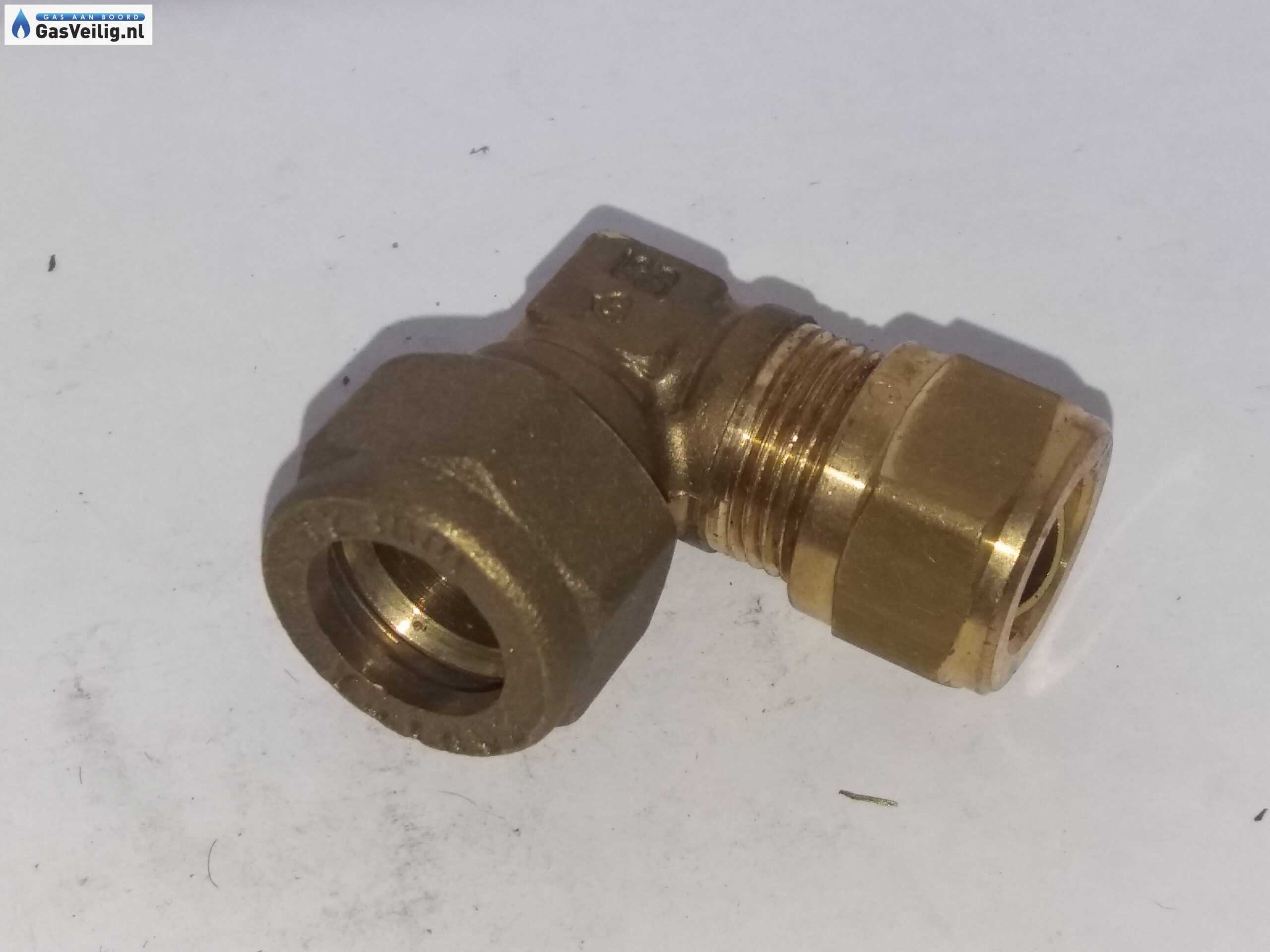 Messing knie knelkoppeling 12 mm x 10mm - Afbeelding 4